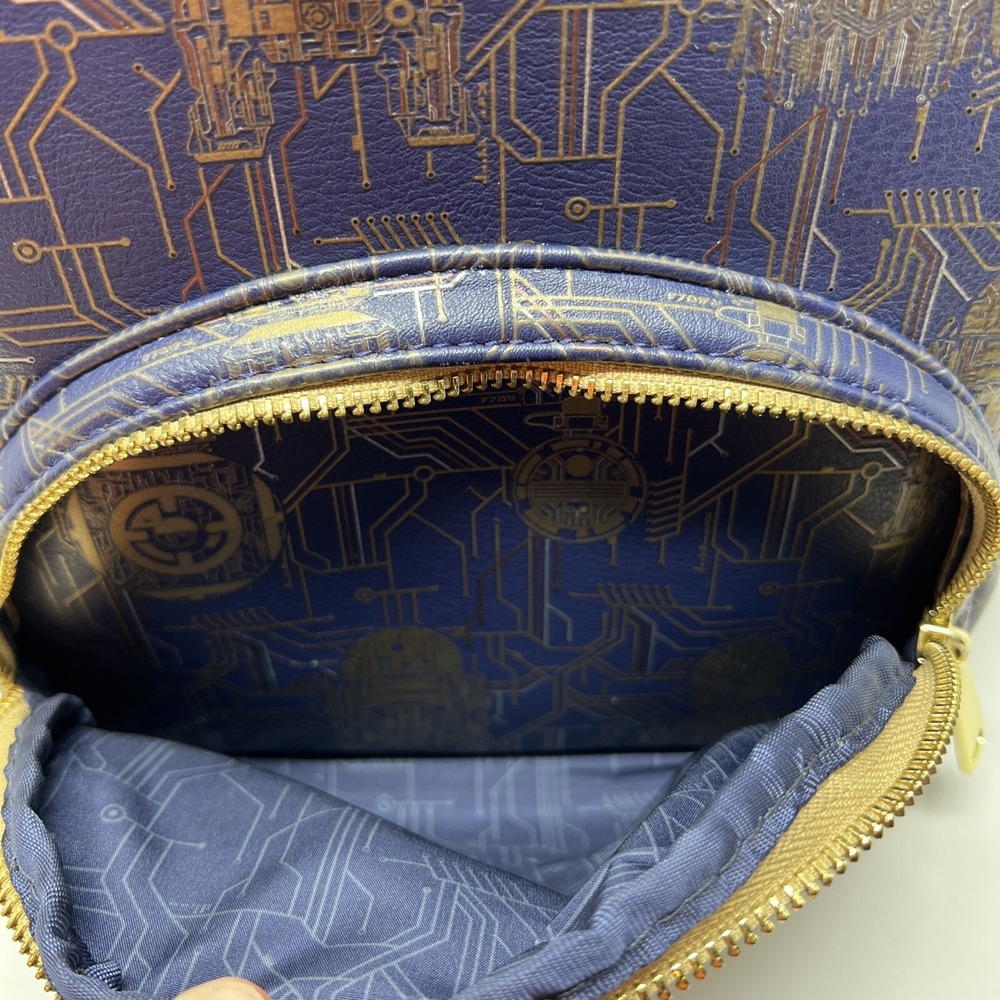 Star Wars Galaxys Edge Droid Depot Mini Backpack Disney Parks R2-D2 C-3PO Read! - Picture 11 of 13